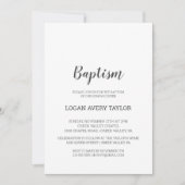 ミニマルベビーバプテスマ招待状 招待状 (正面)