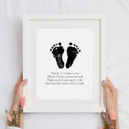 ミニマルベビーフットプリント子供部屋アートデコール ポスター