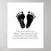 ミニマルベビーフットプリント子供部屋アートデコール ポスター (正面)