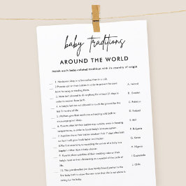 ミニマルベビー伝統ベビーシャワーゲーム