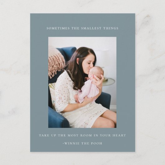 ミニマルベビー写真のお知らせ ポストカード (正面)