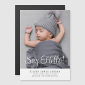 ミニマルベビー写真誕生アナウンスキープサク (正面/裏面)