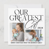 ミニマルベビー発表4写真クリスマス シーズンカード (正面)