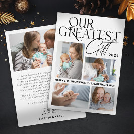 ミニマルベビー発表5写真クリスマス シーズンカード