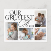 ミニマルベビー発表5写真クリスマス シーズンポストカード (正面)