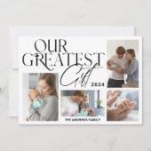 ミニマルベビー発表6写真クリスマス シーズンカード (正面)