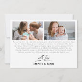 ミニマルベビー発表6写真クリスマス シーズンカード (裏面)