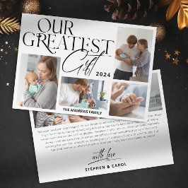 ミニマルベビー発表6写真クリスマス シーズンカード