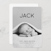 ミニマルベビー発表 エンクロージャーカード (正面/裏面)