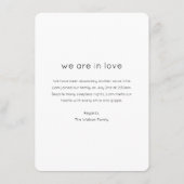 ミニマルベビー発表 エンクロージャーカード (裏面)