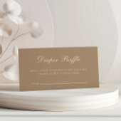 ミニマルベビー足性別おむつラッフルを明らかにする エンクロージャーカード