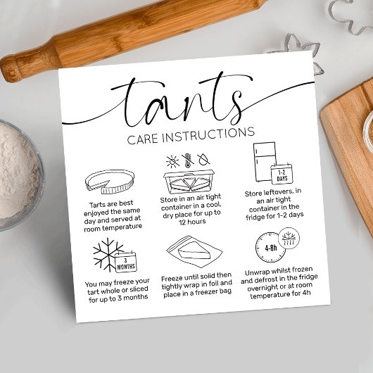 ミニマルベーカリーキッシュ・パイのタルトの気に指示 スクエア名刺