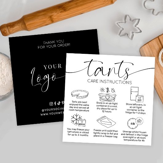 ミニマルベーカリーキッシュ・パイのタルトの気に指示 スクエア名刺