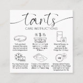 ミニマルベーカリーキッシュ・パイのタルトの気に指示 スクエア名刺 (正面)