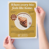 ミニマルベーカリーフライヤー チラシ (手)