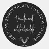 ミニマルベーカリーラウンドラベルフレーバー名シール ラウンドシール (正面)