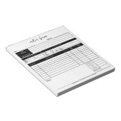 ミニマルベーカリー事業白黒命令型枠 ノートパッド (アングル)