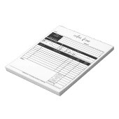 ミニマルベーカリー事業白黒命令型枠 ノートパッド (回転)