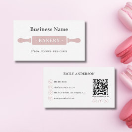 ミニマルベーカリーQRソーシャルメディア 名刺