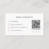 ミニマルベーカリーQRソーシャルメディア 名刺 (裏面)