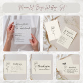 ミニマルベージュ結婚式招待状 招待状