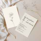 ミニマルベージュ結婚式招待状 招待状
