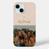 ミニマルベージュ親友の写真 Case-Mate iPhoneケース (裏面)