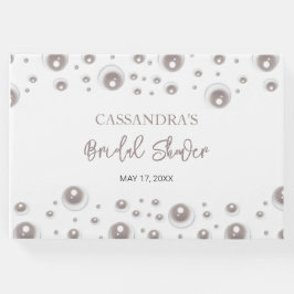 ミニマルホワイトパール ブライダルシャワー ゲストブック