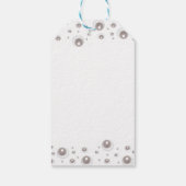 ミニマルホワイトパール ブライダルシャワー サンクス ギフトタグ (裏面)
