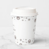 ミニマルホワイトパール ブライダルシャワー 紙コップ (左)