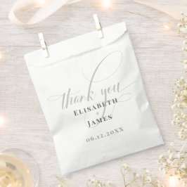 ミニマルホワイト&グレー書道シック結婚ズ フェイバーバッグ