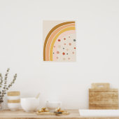 ミニマルボヘミアンスタイルレインボー ポスター (キッチン)