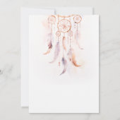 ミニマルボヘミアンフェアドリームキャッチャー誕生日 招待状 (裏面)