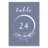 ミニマルボヘミアンブルー テーブルナンバーカード テーブルナンバー (裏面)