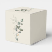 ミニマルボホゴールドグリーンブライダルシャワー フェイバーボックス (裏面サイド)