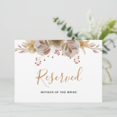 ミニマルボホフラワーウェディングリザーブサイン 招待状 (スタンド正面)