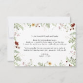 ミニマルボホ キュート ワイルドフラワーズ ありがとうカード サンキューカード (裏面)