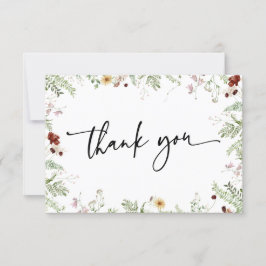 ミニマルボホ キュート ワイルドフラワーズ ありがとうカード サンキューカード