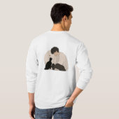 ミニマルボーイ&キャットデザインTシャツ Tシャツ (裏面フル)