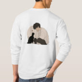 ミニマルボーイ&キャットデザインTシャツ Tシャツ (裏面)