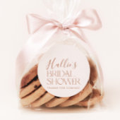 ミニマルボーホーウェディングシャワーのお礼プチギフト ラウンドシール