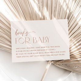 ミニマルボーホー、モダン、テラコッタ、赤ちゃんのための本 エンクロージャーカード