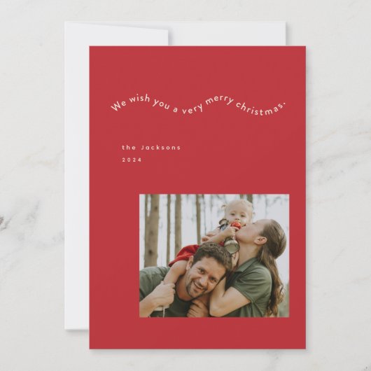 ミニマルポップ・アートのフォトカードホリデーカード シーズンカード (正面)