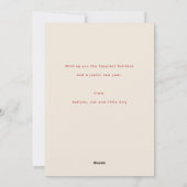 ミニマルポップ・アートのフォトカードホリデーカード シーズンカード (裏面)