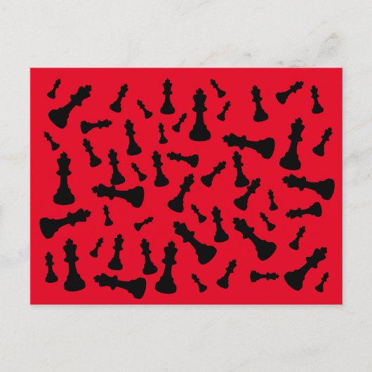 ミニマルポップ・アートのリストキングチェス葉書 ポストカード (正面)