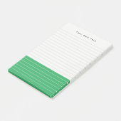 ミニマルポップ・アートのリスト緑の色抜きメモ帳 ポストイット (アングル)