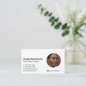 ミニマルポートレート写真Instagramアカウントカード 名刺 (スタンド正面)