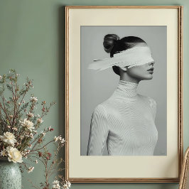 ミニマルポートレート抽象芸術 ポスター