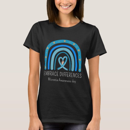 ミニマルマイクロチア啓発デーブルー Tシャツ (正面)