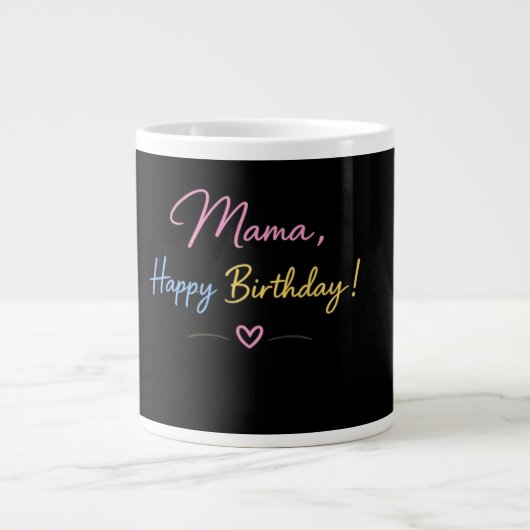 ミニマルママの誕生日ギフト ジャンボコーヒーマグカップ (正面)